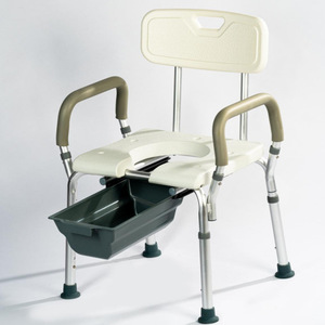Chaise de douche Tianrui en alliage d'aluminium avec dossier et accoudoirs, capacité 100 kg, chaise de toilette pour salle de bain - Product Image 1
