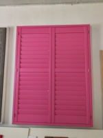 Volets en bois peints blancs modernes, sur mesure, pour salon, volets de style plantation, élégant traitement des fenêtres