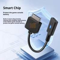 Câble de charge haute vitesse Tideseer PD Type-C femelle vers PSPGO, matériau PVC, noir, 10 cm, pratique pour les joueurs de jeux vidéo