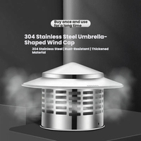 Capot de cheminée parapluie en acier inoxydable 304 personnalisable, directement de l'usine, pour la ventilation d'échappement