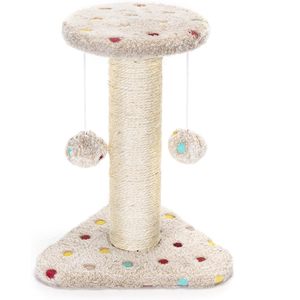 Nobleza piccolo gatto centro attività legno marrone gattino albero rampicante con Sisal gatto tiragraffi appesi giocattoli confezionati in cartone - Product Image 1