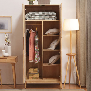 Armario Nórdico de Madera de Caucho con 4 Puertas, Gran Capacidad, Puertas Abatibles, Armario de Almacenamiento para Dormitorio - Product Image 2