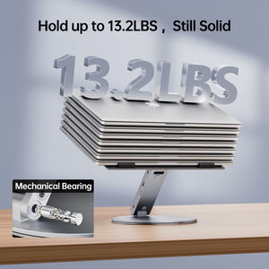 Giá đỡ <span class=keywords><strong>laptop</strong></span> bằng nhôm xoay 360 độ, có thể gập lại, điều chỉnh được, tích hợp dock và hub USB cho iPad Pro và máy tính xách tay - Product Image 6