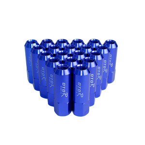 Capuchons de roue en alliage d'aluminium Otor M12x1.5 bleus pour la mise à niveau des roues de voiture - Product Image 4