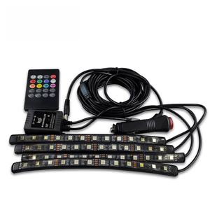 Luz Ambiental LED para Auto, Luces LED 5050 para Interior de Coche, Control Remoto por Voz, Tira Decorativa RGB, 12V 5W, 2 Años de Garantía - Product Image 3