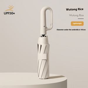 Parapluie automatique de cadeau d'affaires à trois volets de conception moderne Boucle d'anneau de logo personnalisé Publicité de gros de voyage portable - Product Image 1