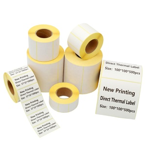 Strong Adhesive 100x100mm Direct Thermal Label Roll Waterproof Shipping Sticker for Industrial Logistics Packaging Labels
