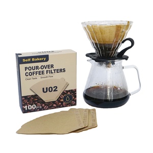 Papel de Filtro de Café Desechable en Forma de Cono, Hecho de Pulpa de Madera Natural Sin Blanquear, Libre de PFAS, Tamaño 01 02, para Cafetera de Goteo - Product Image 1