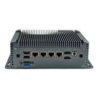 J6412 router mini pc 4LAN 2.5G 4SFP + 10G/ 4Lan dual hdmi VGA 8 * USB Extended MINI PC Firewall VPN