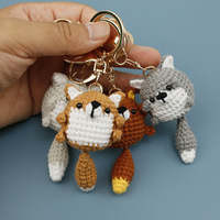 Porte-clés chien au crochet fait main, breloque mignonne pour sac à dos, breloque pour rétroviseur de voiture, cadeau pour les amoureux des chiens
