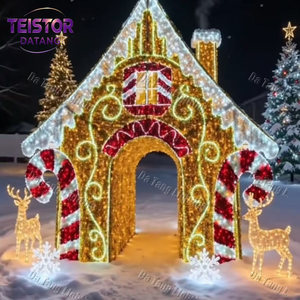 Arche lumineuse de Noël en bois pour les places publiques, les jardins et les projets paysagers saisonniers - Product Image 6