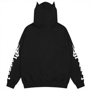 Sudadera con capucha para hombre, nueva, hecha en Pakistán, 100% algodón, transpirable, de secado rápido, para invierno, con cremallera, color negro, cómoda, al por mayor - Product Image 3