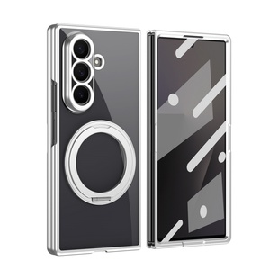 เคสใสเคลือบแม่เหล็กหรูหราสำหรับ Samsung Fold 8 4 5 6 7 W26 พร้อมการปกป้อง 360 องศา °   ฝาครอบกันกระแทกแบบตั้งได้สำหรับหน้าจอ - Product Image 1