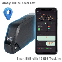Batterie de vélo électrique 48V 30Ah avec GPS Tracker, cellules chinoises de qualité A 5000mAh et BMS 50A pour vélo électrique haute puissance, en stock au Royaume-Uni