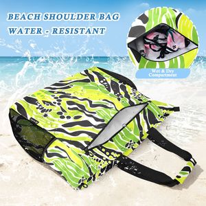 Bolsa de Playa Grande Personalizada, Impermeable, con Bolsillos Interiores y Bolsillos Laterales de Malla - Product Image 4