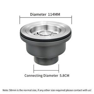 Cupc Certification Stopper Drain Stainless Steel Kitchen <strong>Sink</strong> Strainer Anti-ordor <strong>Sink</strong> Drain <strong>Plug</strong> - Product Image 2