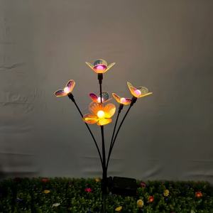 Petite Boule Blanche Fleur Étanche LED Décoration de Jardin Lumière Nouvelle Balançoire Solaire Lumière pour Pelouse Cour <span class=keywords><strong>Paysage</strong></span> - Product Image 2