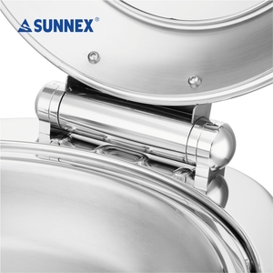 Sunnex-Chafer de la serie Venice, plato de frotamiento redondo de 36cm, pantalla digital SS304, sartén de comida de 6,8 l para restaurantes y hoteles - Product Image 4