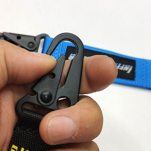 Ngắn dây đeo cổ tay Keychain dây buộc Carabiner biểu tượng tùy chỉnh polyester với in ấn logo Carabiner Keychain - Product Image 5