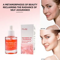Correcteur de taches foncées en verre organique naturel 10% niacinamide 4% acide tranexamique 2% sérum nourrissant pour le visage à la vitamine C