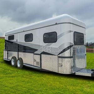 Customizable Living Quarter Round Or Square Head Design Available Horse Transport Trailer - Product Image 1