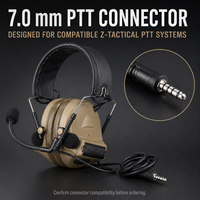 Casque de protection auditive électronique, volume à 6 niveaux, double réduction du bruit, prise de 7,0 mm pour le tir sportif et la chasse