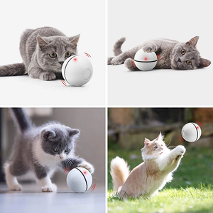 360 derajat berputar otomatis LED bola pintar mainan kucing USB isi ulang anak kucing lucu Chaser hewan peliharaan Modern ramah lingkungan Roller mainan - Product Image 6