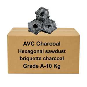 Charbon de bois hexagonal sans fumée à faible teneur en cendres, 10 kg, pour grillades familiales - Product Image 3