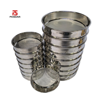 1 3 5 20 50 63 80 100 150 200 Micron Stainless Steel Test Sieve for Geotechnical Testing Equipment
