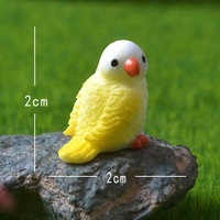 Sculpture d'animaux en résine 4 couleurs : perroquets et petits oiseaux, ornements de jardin d'extérieur, décoration artistique de haute qualité pour la maison