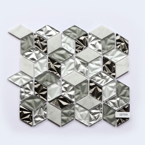 <span class=keywords><strong>Carreaux</strong></span> de mosaïque <span class=keywords><strong>hexagonaux</strong></span> brillants en verre 300x300mm pour salle de bain, salon, <span class=keywords><strong>parquet</strong></span> européen, plus de 5 ans - Product Image 5