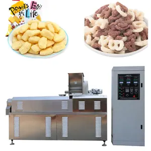 automatic corn puffs snack food extruder machine manufacturers corn puff snack making machine production line