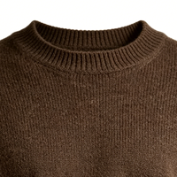 Pull en laine d'agneau respirant et chaud de haute qualité OEM, surdimensionné et épais, pour hommes, col rond
