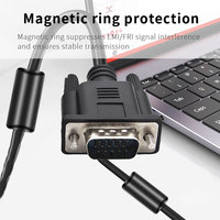 komputer kabel vga 1.5m 1.8m 10 meter audio video 1080p laki-laki ke laki-laki 15pin adaptor kabel vga ke vga