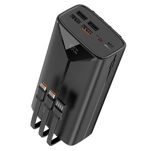 <span class=keywords><strong>Batterie</strong></span> externe portable 30000mAh avec câbles intégrés, charge rapide 22.5W, écran LED, 4 ports USB, <span class=keywords><strong>batterie</strong></span> externe pour téléphone - Product Image 2