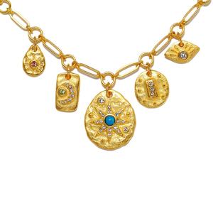 Colgante Europeo Americano de Acero Inoxidable en Color Oro de 18K con Cadena de Eslabones para el Día de San Valentín, Día de la Madre o Otras Ocasiones de Regalo - Product Image 5