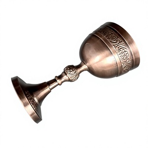 Handmade Antique Brass <b>Wine</b> <b>Goblet</b> Vintage Metal Drinking Cup for <b>Wine</b> Whiskey Drinking Glass for Home Bar Wedding Party Gift - Product Image 4
