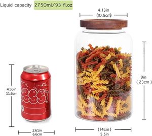 High Quality High Borosilicate air Tight Food Glass <b>Large</b> <b>Jar</b> Storage Containers with Lids - Product Image 5