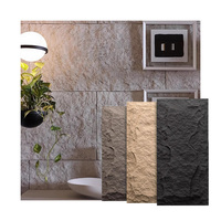 Panneau mural en pierre artificielle en polyuréthane PU léger pour l'extérieur, décoratif, imitation roche, panneau mural en pierre 3D en PU