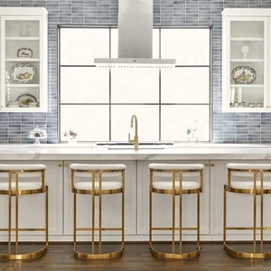 Taburete de silla alta de <span class=keywords><strong>Bar</strong></span> de tela de diseño moderno elegante y lujoso para uso en el hogar, oficina, comedor, hotel - Product Image 1