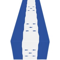 Chemin de table personnalisé en polyester avec drapeau du Honduras, combinaison de protection de table et de décoration esthétique pour la maison