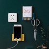 Adhesive Mobile Phone Charging Holder Wall Mounted Storage Rack With Hooks For Home Organization Multifunctional Organizer - Product Image 3