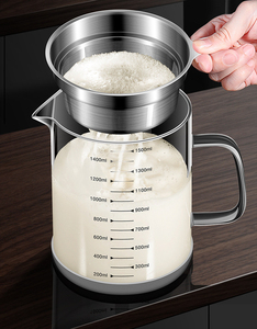 En gros Syh216 1000ml Récipient en verre anti-poussière avec filtre à mailles fines pour le stockage d'huile, pot de friture et récipient pour graisse de bacon - Product Image 4