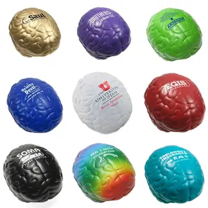 Hot Selling Custom Logo Farbe Pu Schaum Stress Reliever Anti stress Ball Werbe spielzeug Brain Stress Ball