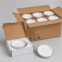 Lot de Plats Profonds en Porcelaine Blanche – Assiettes Rondes pour Pâtes de 9, 10 et 12 Pouces pour Hôtels et Restaurants – Vaisselle Personnalisable avec Logo