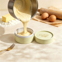 Boîte à gâteau ronde en papier de luxe personnalisée, tube biodégradable, conteneur pour cheesecake basque, emballage cadeau pour pâtisserie