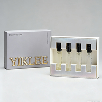 Caja de muestra de perfume personalizada de 3 piezas Embalaje superior-inferior de lujo para viales de viaje de 2ml/3ml/5ml Juego de regalo de marca