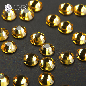 平背热熔强力胶水水钻散装批发浅色托帕石热熔水钻 - Product Image 4