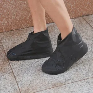 Vente en gros de 1 paire de couvre-chaussures imperméables, protecteurs de chaussures de pluie réutilisables, antidérapants, pour bottes, baskets, chaussures en silicone - Product Image 4