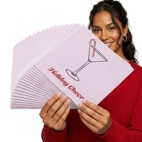 Weihnachts-Cocktail-Servietten mit Festtagsmotiv, 3-lagig, aus Frischholzfasern, Einweg-Papierservietten für Bars und Feiertagsfeiern, Individuell Anpassbar